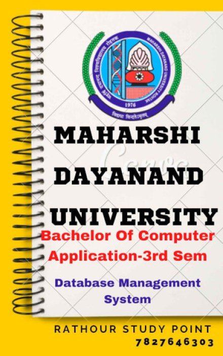 BCA 3rd Semester Database Management System Notes PDF – Complete Printable Notes
