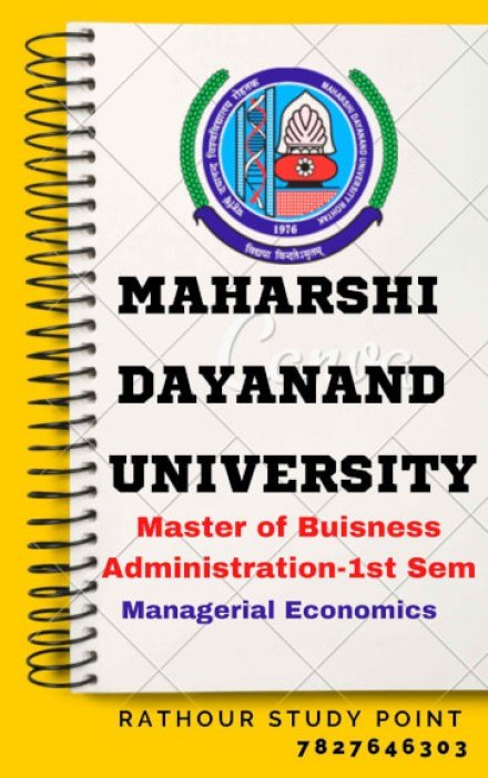 MBA 1st Semester Managerial Economics Notes PDF – Complete Printable Notes Notes PDF – Complete Printable Notes