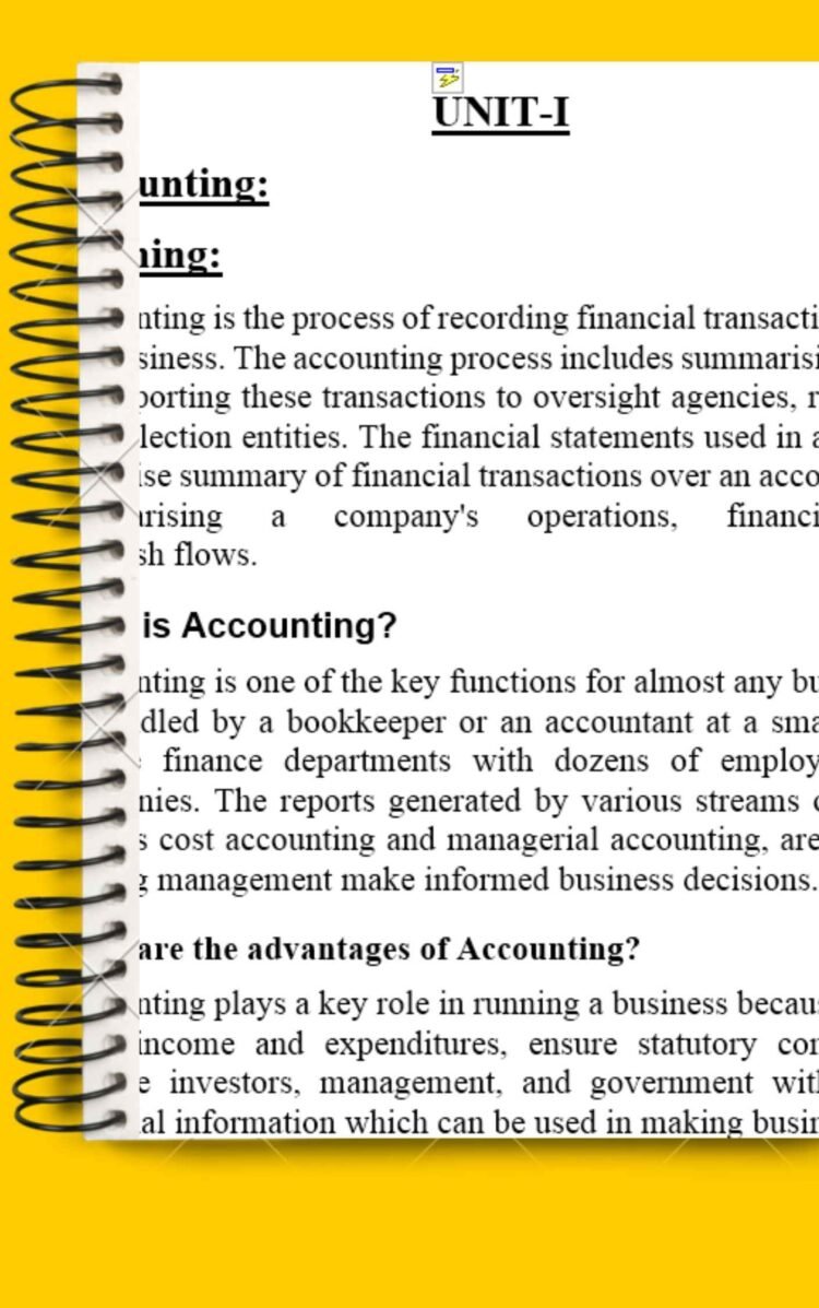 MBA 1st Semester Accounting for Managers Notes PDF - Complete Printable Notes Notes PDF - Complete Printable Notes - Image 3