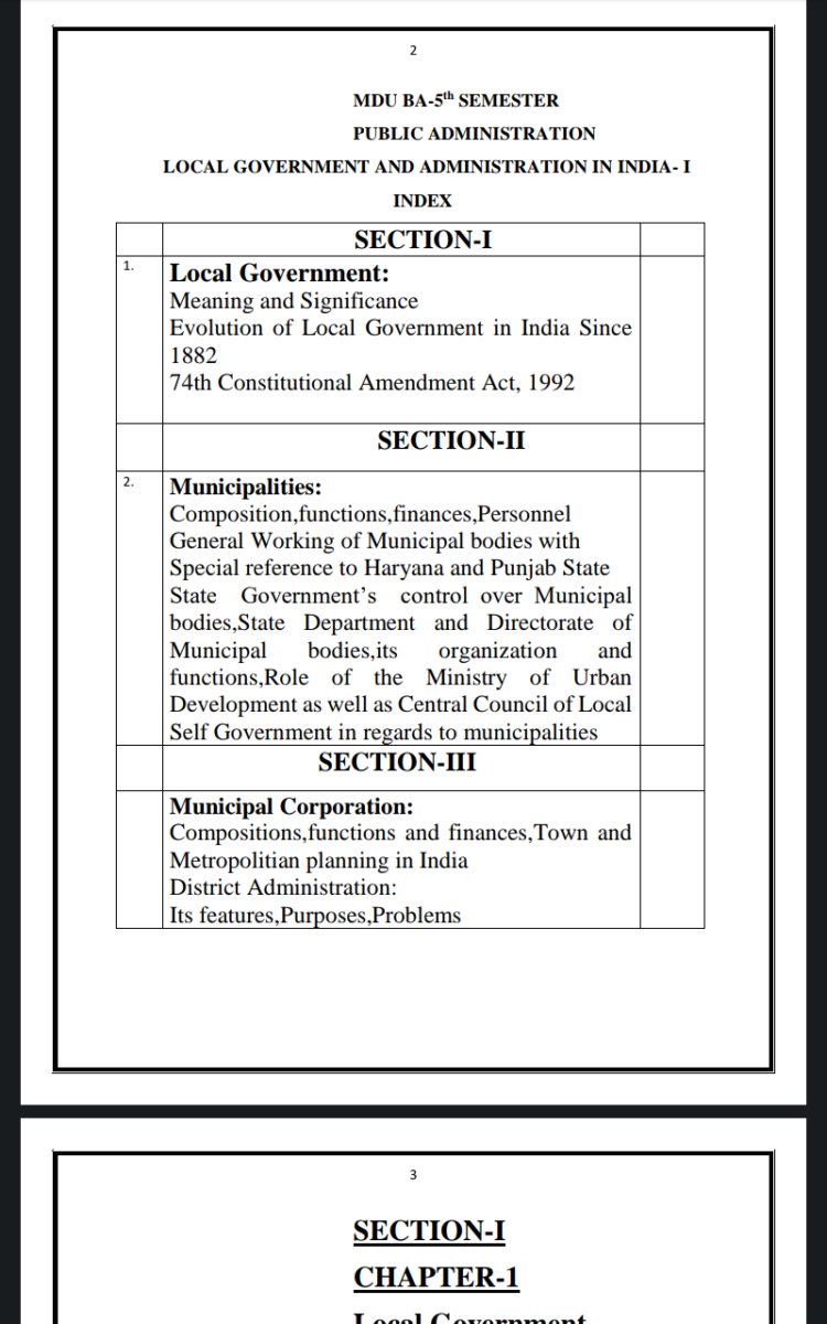 BA 5th Semester Public Administration Notes PDF – Complete Printable Notes