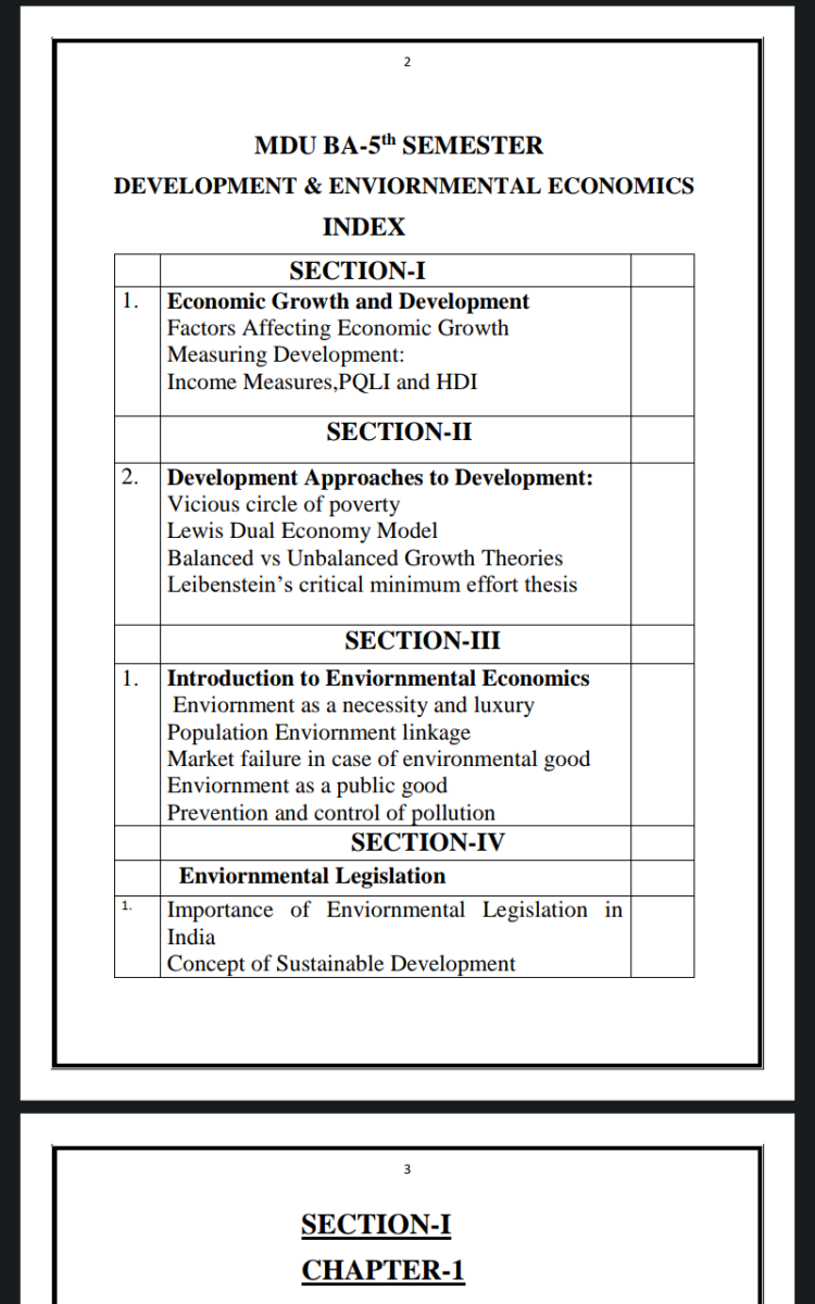 BA 5th Semester Economics Notes PDF – Complete Printable Notes