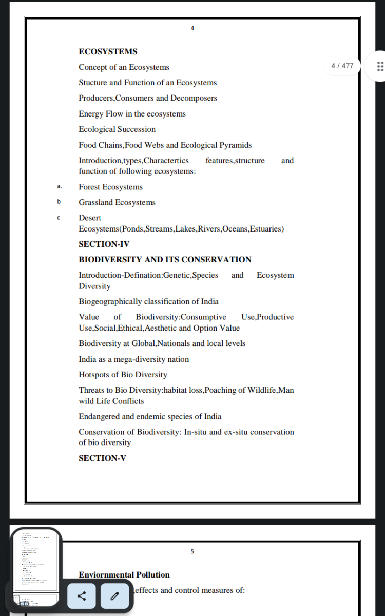 Environmental Studies Notes for BA 1st year in English | Complete Printable Notes
