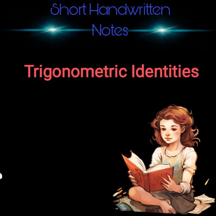 Trigonometric Identities Short Handwritten Notes PDF