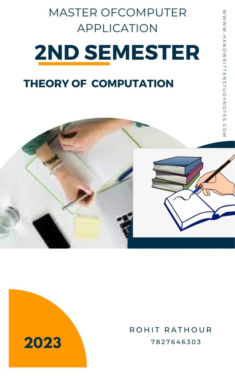 MCA 2nd Semester Theory of Computation Notes in English