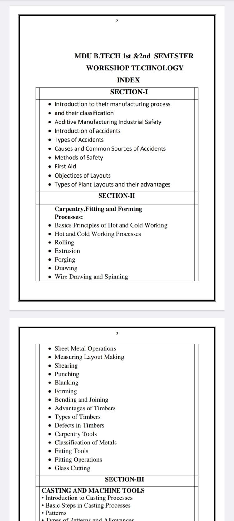 B.tech 1st,2nd Semester Workshop Technology Notes PDF