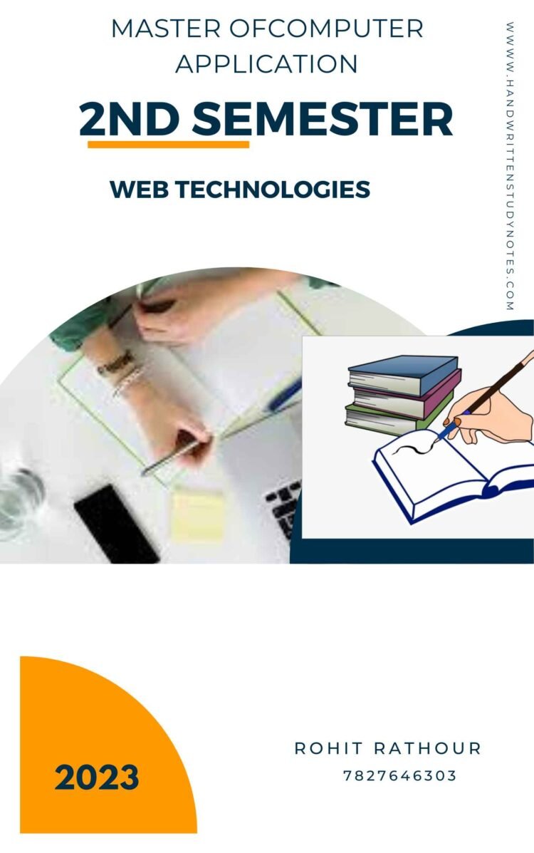 MCA 2nd Semester Web Technologies Notes in English